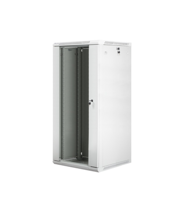 ARAMRIO LANBERG MURAL RACK 19 27U 600X600 FLAT PACK PUERTA CRISTAL GRIS