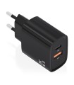 CARGADOR AISENS GAN 30W 1XUSB-C PD3.0 QC4.0 1XUSB-A QC3.0 NEGRO