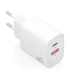 CARGADOR AISENS GAN 30W 1XUSB C PD30 QC40 1XUSB A QC30 BLANCO