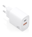 CARGADOR AISENS GAN 30W 1XUSB-C PD3.0 QC4.0 1XUSB-A QC3.0 BLANCO