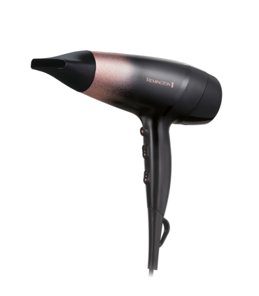 SECADOR REMINGTON D5305 2200W 3 TEMPERATURAS DIFUSOR NEGRO Y ROSA