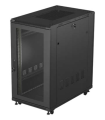 ARMARIO LANBERG RACK 19" 22U 600X1000 FLAT PACK PUERTA PERFORADA NEGRO