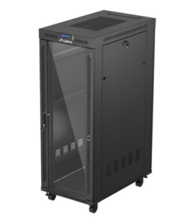 ARMARIO LANBERG RACK 19 32U 600X1000 FLAT PACK PUERTA CRISTAS CON LCD NEGRO