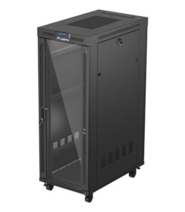 ARMARIO LANBERG RACK 19 32U 600X1000 FLAT PACK PUERTA CRISTAS CON LCD NEGRO