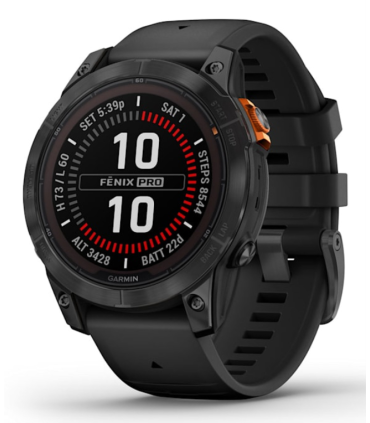 SMARTWATCH GARMIN FENIX 7 PRO SOLAR GLASS SLTGRYSS W BLK BND