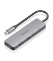 USB-C DOCK AISENS 5 EN 1 HDMI 2XUSB-A USB-C USB-C PD GRIS 15CM