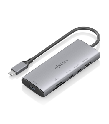 USB C DOCK AISENS 6 EN 1 HDMI USB A 10G 2XUSB C 10G SD MICRO SD 20CM
