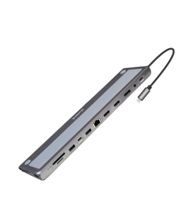 EWENT DOCK MULTIPUERTO 12 EN 1 1X TYPE C DATA 3X USB 32 PD 100W