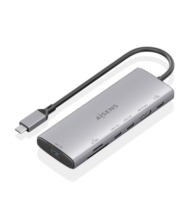 USB C DOCK AISENS 7 EN 1 HDMI USB 10G 2XUSB C 10G SD MICRO SD PD 100W
