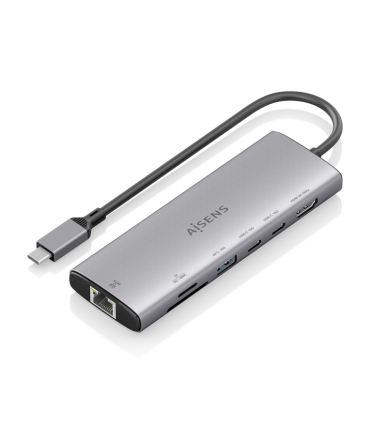 USB C DOCK AISENS 7 EN 1 HDMI RJ45 USB 10G 2XUSB C 10G SD MICRO SD 20CM