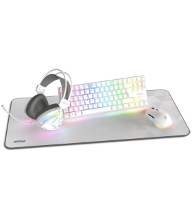 PACK KROM 4 EN 1 RGB KLASS GAMING COMBO BLANCO