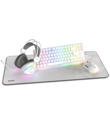 PACK KROM 4 EN 1 RGB KLASS GAMING COMBO BLANCO