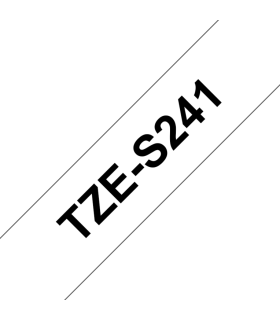 CINTA BROTHER LAMINADA TZE S241BLANCA NEGRA 18MM 8M