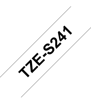 CINTA BROTHER LAMINADA TZE S241BLANCA NEGRA 18MM 8M