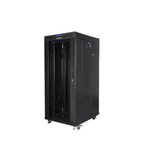 ARMARIO LANBERG RACK 19 27u 800X1000 FLAT PACK NEGRO PUERTA CRISTAL CON LCD
