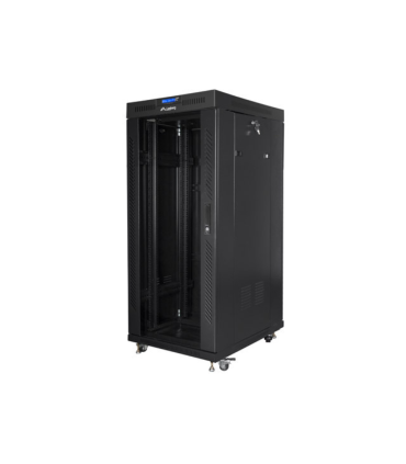 ARMARIO LANBERG RACK 19 27u 800X1000 FLAT PACK NEGRO PUERTA CRISTAL CON LCD