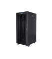 ARMARIO LANBERG RACK 19" 27u 800X1000 FLAT PACK NEGRO PUERTA CRISTAL CON LCD