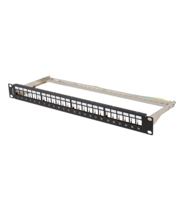 PATCH PANEL LANBERG 24 PUERTOS 1U RACK 19 FTP PARA MODULOS KEYSTONE NEGRO