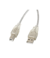 CABLE USB LANBERG USB-A MACHO A USB-B MACHO FERRITA 5M TRANSPARENTE
