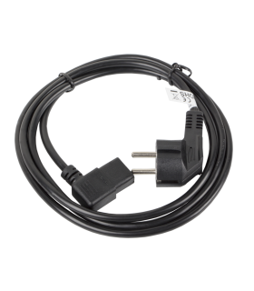 CABLE DE ALIMENTACION LANBERG SCHUKO CEE 7 7 A IEC320 C13 ACODADO 3M