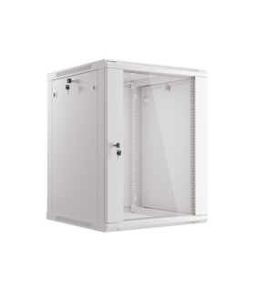 ARMARIO LANBERG MURAL RACK 19 15U 600X600 FLAT PACK GRIS PUERTA CRISTAL