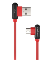 CABLE NATEC USB-C MACHO A USB-A 2.0 MACHO 1M CONECTORES EN ANGULO ROJO EN CAJA