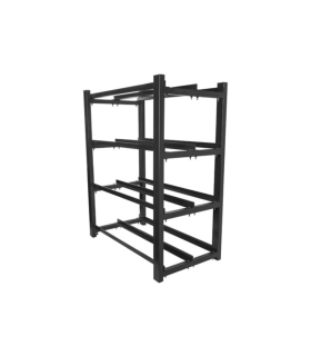 ESTANTERIA LANBERG BATERIAS UPS 830X454 2 FILAS 4 NIVELES 8 MARCOS FLAT PACK BK