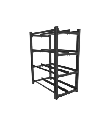 ESTANTERIA LANBERG BATERIAS UPS 830X454 2 FILAS 4 NIVELES 8 MARCOS FLAT PACK BK