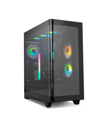 CAJA NOX HUMMER ETHER ATX SEMITORRE CRISTAL CURVO NEGRO