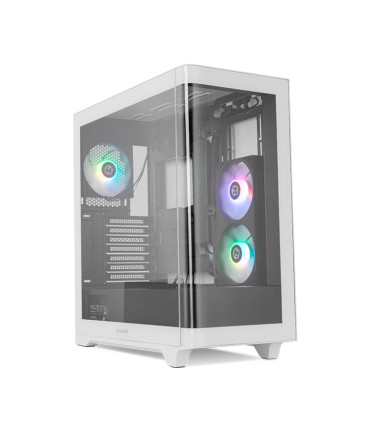 CAJA NOX HUMMER ETHER ATX SEMITORRE CRISTAL CURVO NEGRO BLANCO