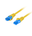 CABLE RED LANBERG CAT.6A S/FTP LSZH CCA 1M AMARILLO FLUKE PASSED