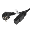 CABLE LANBERG ALIMENTACION CEE 7/7 A IEC 320 C19 1.8M 16A VDE NEGRO