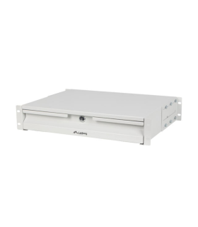 CAJON LANBERG PARA RACK 19 2U 483X360MM HASTA 90KG GRIS CIERRE FRONTAL