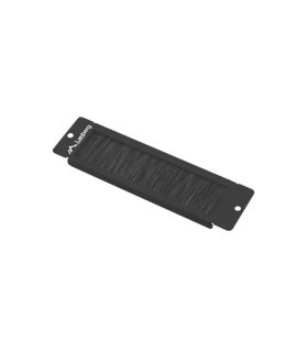 PANEL CEPILLO PASACABLES LANBERG PARA RACK 10 NEGRO