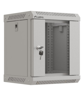 ARMARIO LANBERG MURAL RACK 10 6U 300X300 FLAT PACK GRIS PUERTA CRISTAL