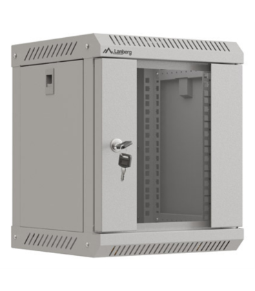 ARMARIO LANBERG MURAL RACK 10 6U 300X300 FLAT PACK GRIS PUERTA CRISTAL