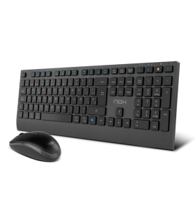 COMBO TECLADO RATON NOX LITE DUO INALAMBRICO ES NEGRO