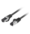 CABLE RED LANBERG LATIGUILLO CAT.8.1 S/FTP LSZH CU 1M NEGRO FLUKE PASSED