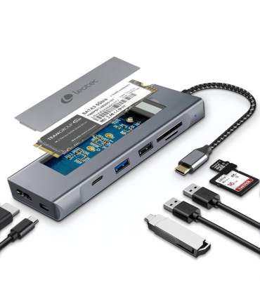 LEOTEC DOCKING STATION 8 1 CON CAJA EXTERNA SSD M2