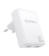 CARGADOR AISENS GAN PARED ULTRA DELGADO 30W 2XUSB C PD30 QC40 BLANCO