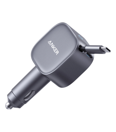 CARGADOR DE COCHE ANKER DE COCHE 75W CON CABLE USB C RETRACTIL
