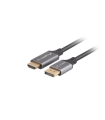 CABLE LANBERG DISPLAYPORT A HDMI 4K MACHO/MACHO 1M NEGRO -PLATA