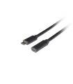 CABLE LANBERG USB-C 3.1 MACHO/HEMBRA 0.5M NEGRO