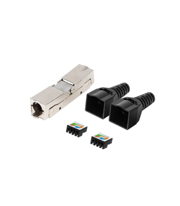 CONECTOR LANBERG ADAPTADOR 2X RJ45 CAT6 FTP PLUG 8P8C TOOL LESS