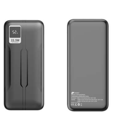 LEOTEC POWERBANK 20000MAH 225W PD20W NEG 1 USB C2USB A INC USB A A USB C