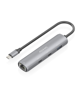DOCK AISENS USB C A ETHERNET GIGABIT HUB 2XUSB C1XUSB A GRIS 15CM