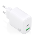 CARGADOR AISENS GAN 45W 1XUSB C PD30 QC40 1XUSB A QC30 BLANCO