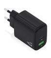 CARGADOR AISENS GAN 45W 1XUSB-C PD3.0 QC4.0 1XUSB-A QC3.0 NEGRO