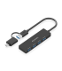 HUB AISENS USB 31 GEN1 USB C M Y USB A M 4XTIPO A H NEGRO 15CM