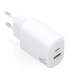CARGADOR AISENS GAN 30W 1XUSB C PD30 QC40 1XUSB A QC30 BLANCO